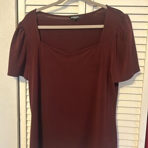 Express Women's Burgundy Blouse